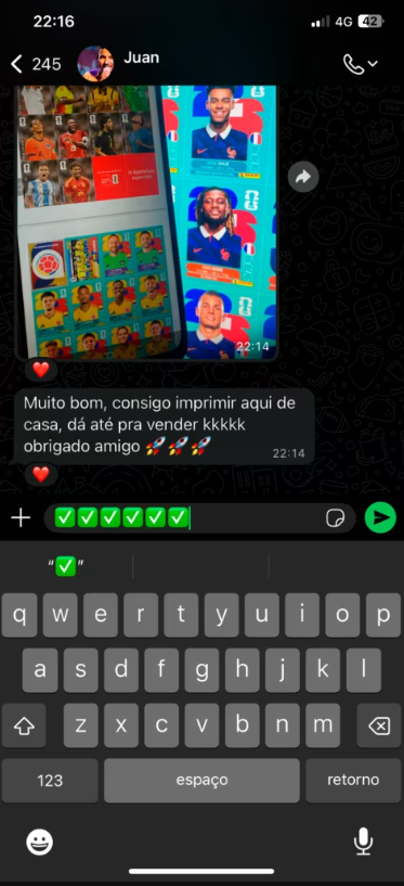 Depoimento de cliente no Instagram